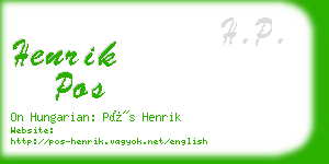 henrik pos business card